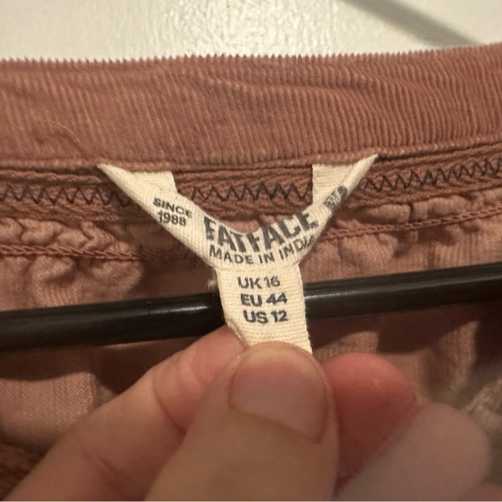 Fat Face Mattie Pink Cord Blouse - Picture 4 of 4